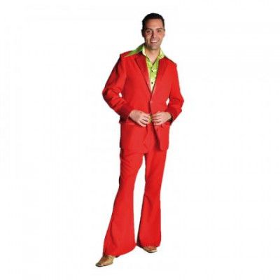 70-tals Kostym Röd Maskeraddräkt