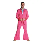 70-tals Kostym Rosa Maskeraddräkt - Small