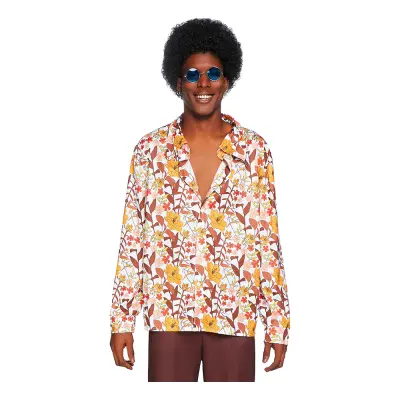 70-tals Skjorta Herr Deluxe - Small/Medium