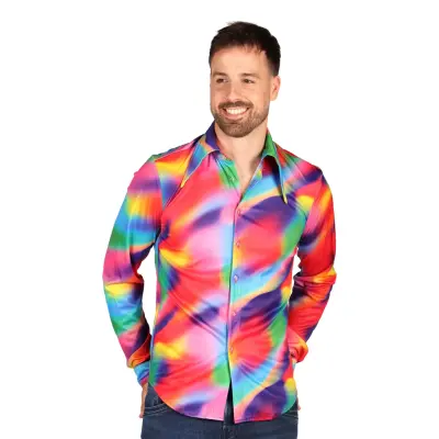 70-tals Skjorta Neon Bomb - Medium