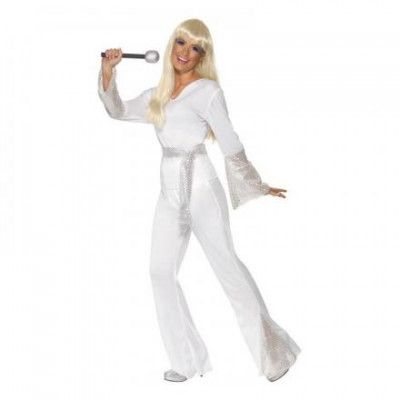 Disco Diva Vit Maskeraddräkt