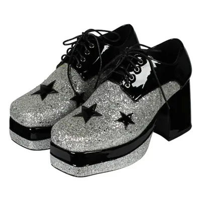 Platåskor Disco 70-tal Silver Herr - 41/42