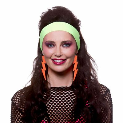 80-tals Örhängen Blixtar Neonorangea - 2-pack