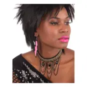 80-tals Örhängen Blixtar Rosa