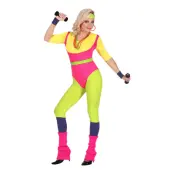 80-tals Aerobics Instruktör Maskeraddräkt - Small