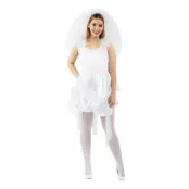 80-tals Brudklänning Maskeraddräkt - Small