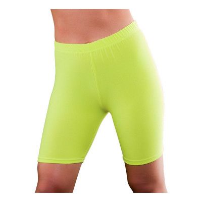 80-tals Cykelbyxor Neongul - Medium/Large
