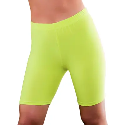 80-tals Cykelbyxor Neongul - Medium/Large