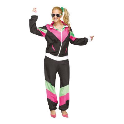 80-tals Damoverall Maskeraddräkt - Medium/Large