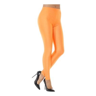 80-tals Disco Spandex Leggings Orange - Small