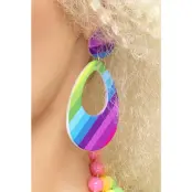 80-tals Droppformade Örhängen Flerfärgad