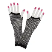 80-tals Fingerlösa Näthandskar - Svart
