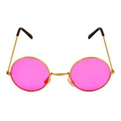 80-tals Glasögon Rosa - One size