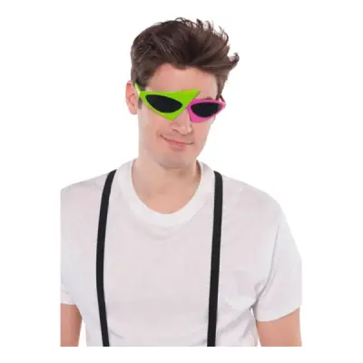 80-tals Grön/Rosa Glasögon