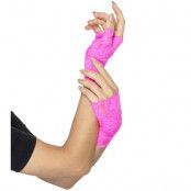 80-tals Handskar Spets Neon Rosa