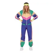 80-tals Träningsoverall Dam Maskeraddräkt - Small