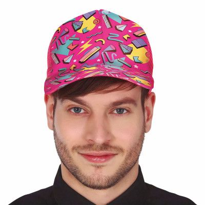 80-tals Keps Rosa med Mönster - One size