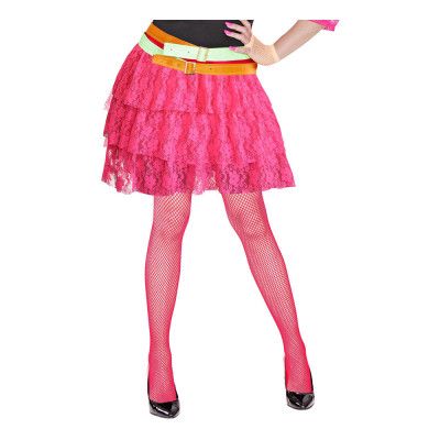 80-tals Kjol Neonrosa - One size
