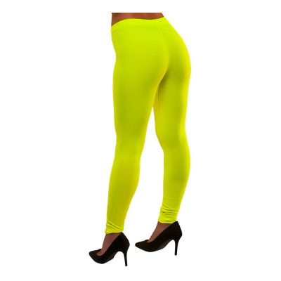 80-tals Leggings Neongula - X-Small/Small