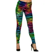 80-tals Leggings Zebramönstrad - Large/X-Large