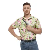 80-tals Mönstrad Skjorta - Medium