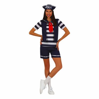 80-tals Matros Dam Maskeraddräkt - Medium