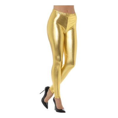 80-tals Metallic Disco Leggings Guld - Large