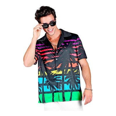 80-tals Miamiskjorta Herr - Medium/Large