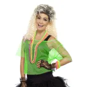 80-tals Nättopp Neon Grön - Medium/Large