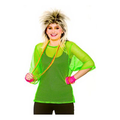 80-tals Nättopp Neongrön - One size