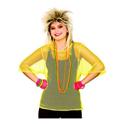 80-tals Nättopp Neongul - Plus size