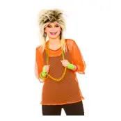 80-tals Nättopp Neonorange - One size