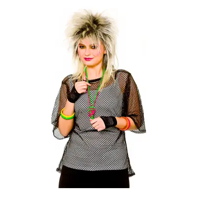 80-tals Nättopp Svart - One size