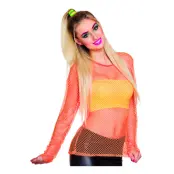 80-tals Nättröja Neonorange - One size
