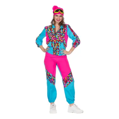 80-tals Neon Skiddräkt Dam Maskeraddräkt - 36