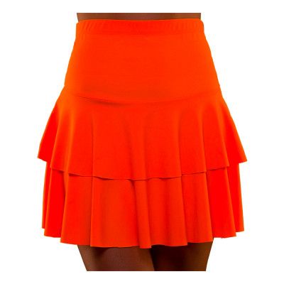 80-tals Neon Volangkjol Orange - X-Small/Small