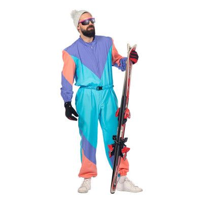 80-tals Retro Skiddress Herr Maskeraddräkt - Strl 48