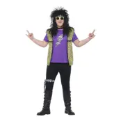 80-tals Rockstjärna Plus-size Maskeraddräkt - X-Large