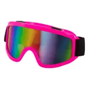 80-tals Skidglasögon Neonrosa - One size