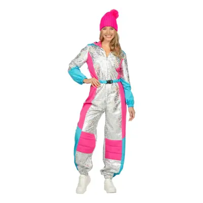 80-tals Skidoverall Silver Maskeraddräkt - Large/X-Large