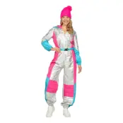 80-tals Skidoverall Silver Maskeraddräkt - Small/Medium