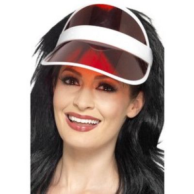 80-tals Solskärm Röd