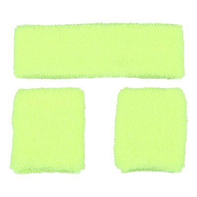 80-tals Svettband Kit Neongul - One size