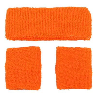 80-tals Svettband Kit Neonorange - One size