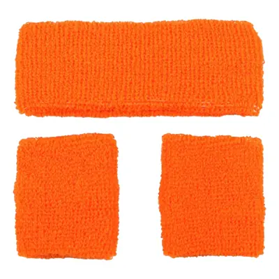 80-tals Svettband Kit Neonorange - One size