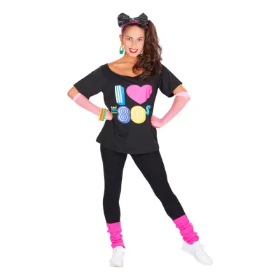 80-tals T-shirt I Love The 80s - Medium