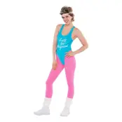 80-tals Träningsoutfit Maskeraddräkt - Medium/Large S