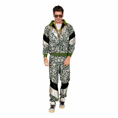 80-tals Träningsoverall med Dollarprint - Large