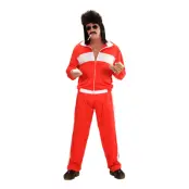 80-tals Träningsoverall Röd Maskeraddräkt - XX-Large