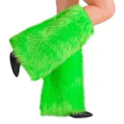 Benvärmare Fluffiga Neongrön - One size